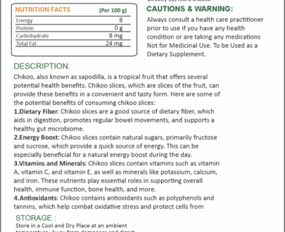 natural chikoo slices