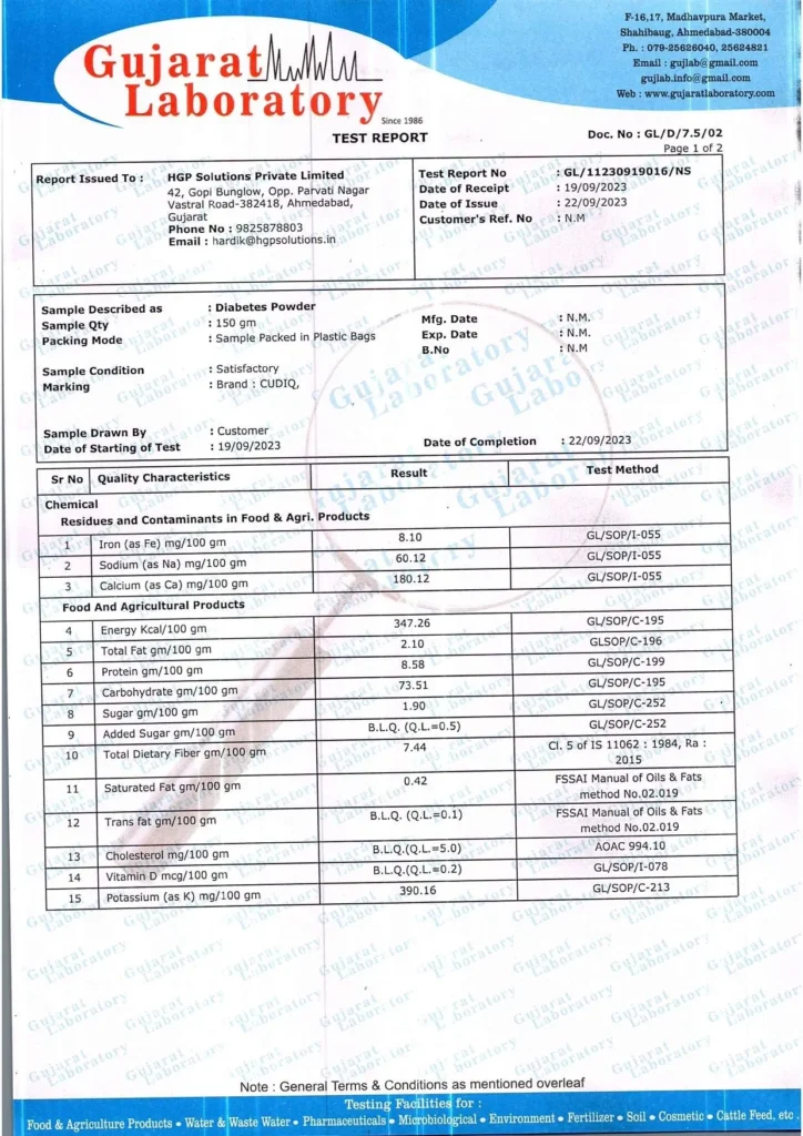 Lab-test-report-of-diabetes-powder